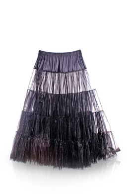 Petticoat lang schwarz
